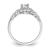 10k White Gold White Topaz and Diamond Ring